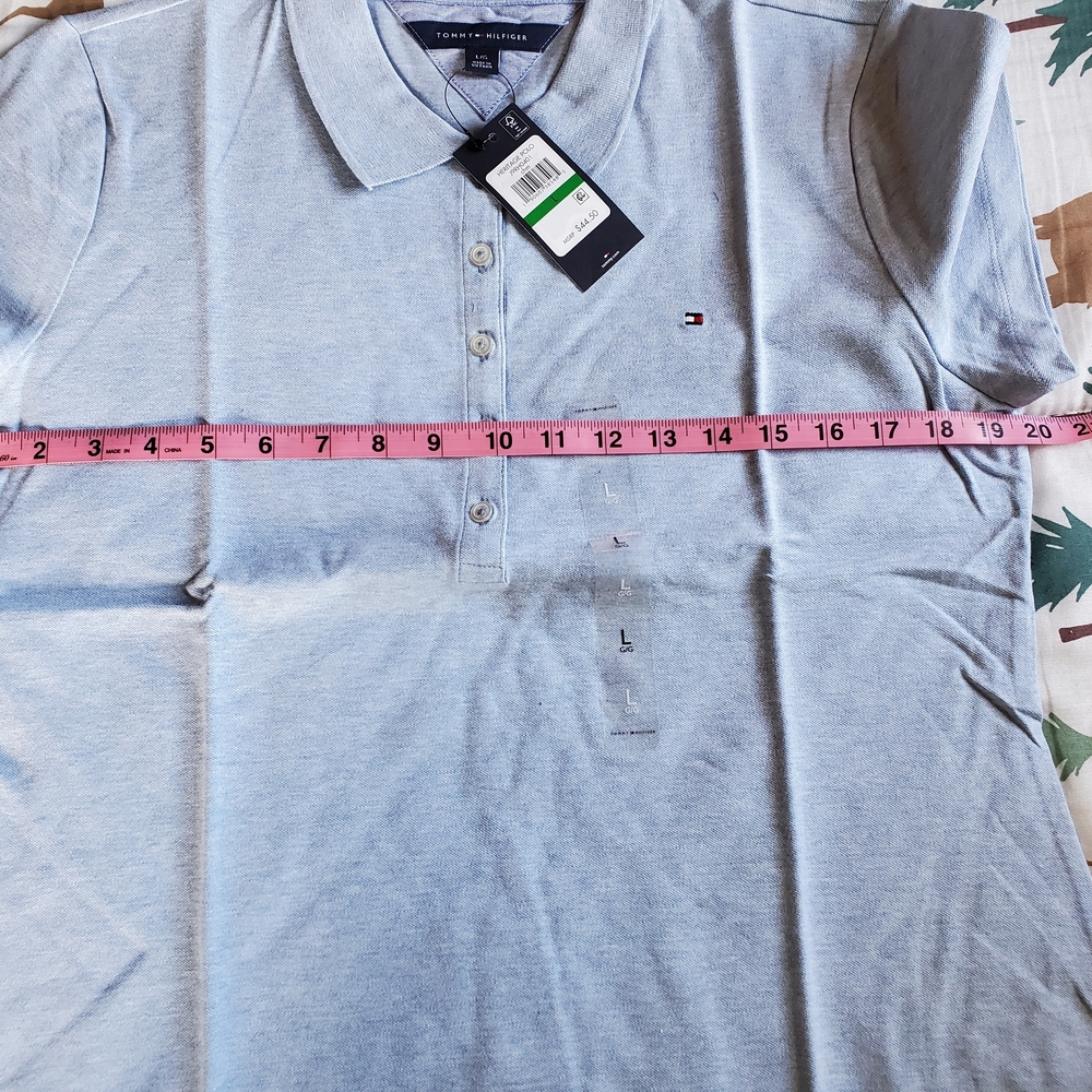 Tommy Hilfiger Women's Light Blue Polo Shirt - Picture 4 of 4